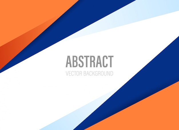 modello di bandiera forme geometriche poligonali blu e arancione