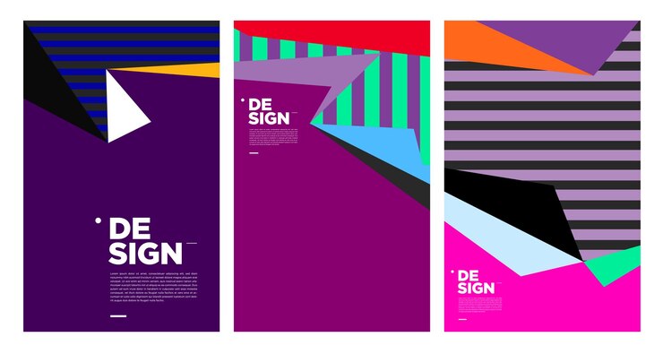 Vettore modello di banner astratto colorato con testo fittizio per la storia dei social media della pagina di destinazione del web design e materiale di stampa