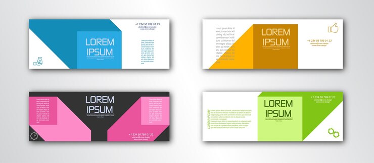 Vettore modello di banner astratto illustrazione vettoriale modificabile