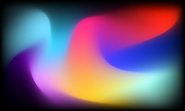 modello di banner bianco a sfondo orizzontale a gradiente colorato