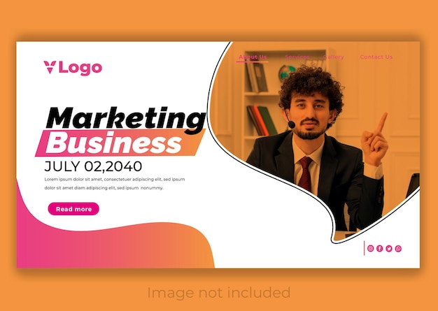 Modello di banner commerciale di marketing