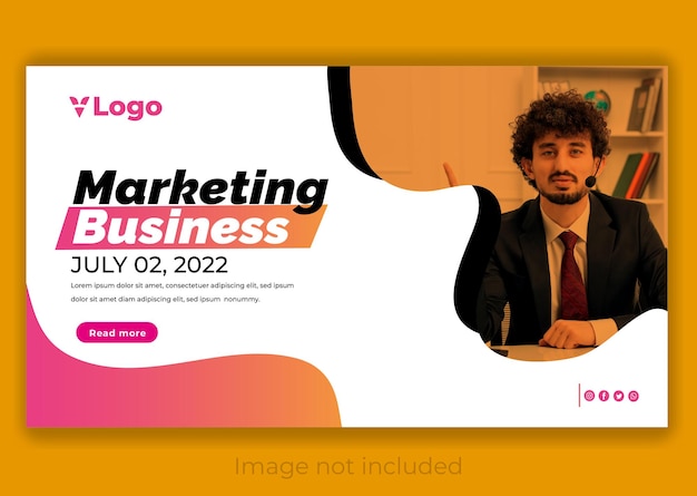 Modello di banner commerciale di marketing