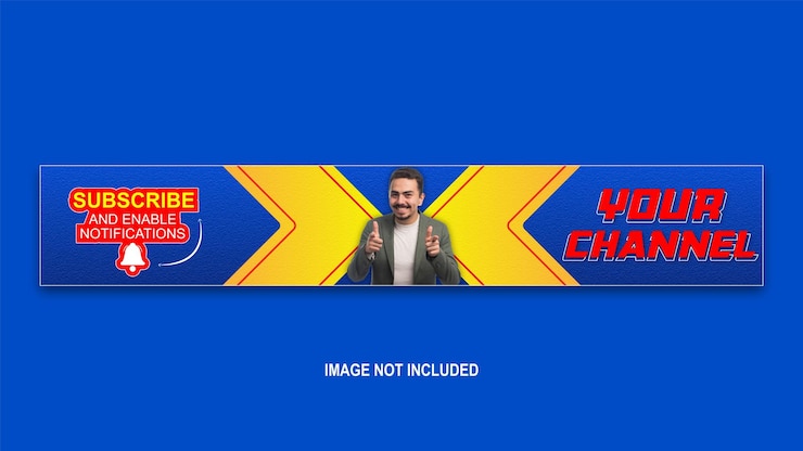 Vettore modello di banner creativo per youtube