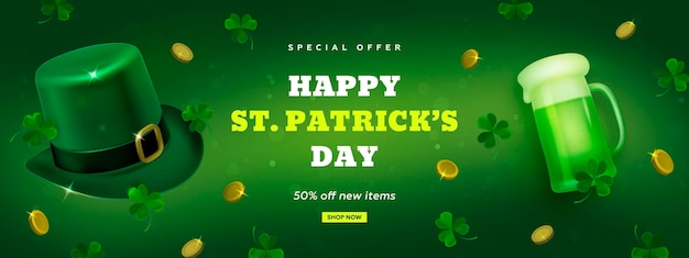 Modello di banner del giorno di San Patrizio