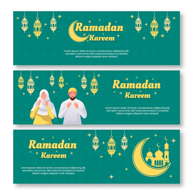 Modello di banner del Ramadan