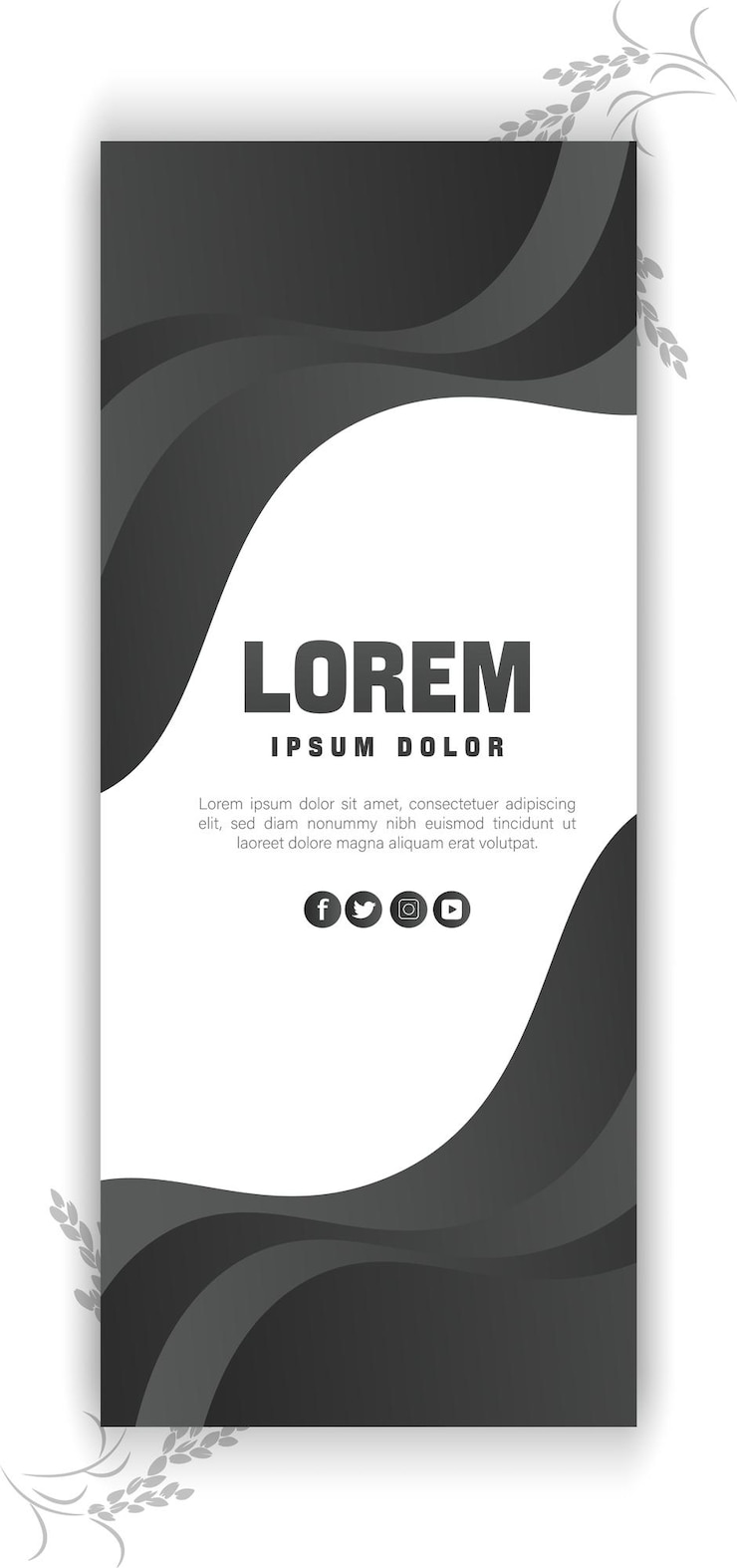 Vettore modello di banner di business in stile astratto