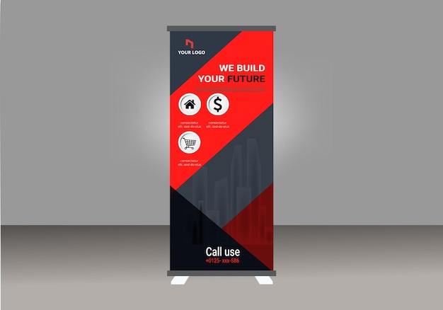 Modello di banner di business Roll up Display Banner xbanner