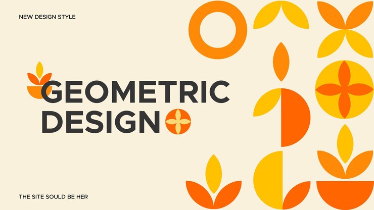 Modello di banner di concetto di creatività con elementi di forma geometrica