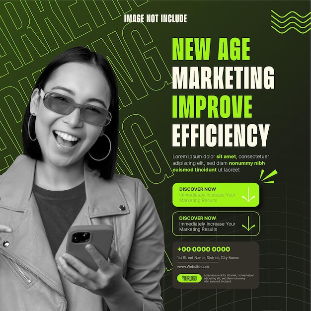 Modello di banner di marketing futuro