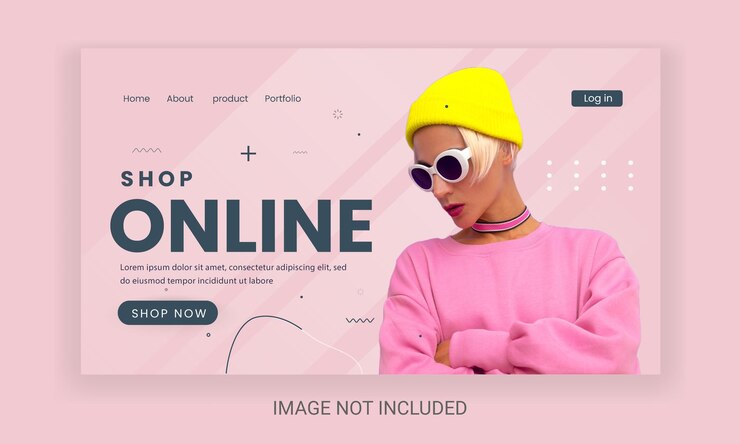 Modello di banner di moda del negozio online