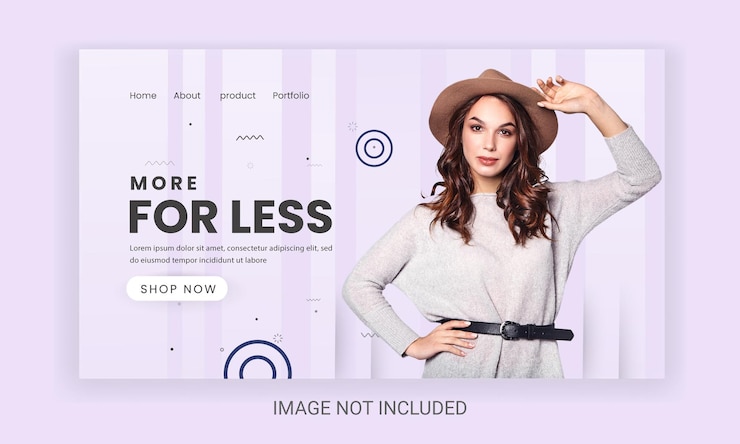 Vettore modello di banner di moda e-commerce