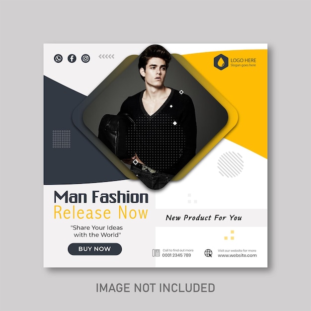 Modello di banner di moda social media