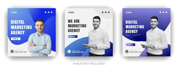 Modello di banner di promozione aziendale digitale e di social media aziendali