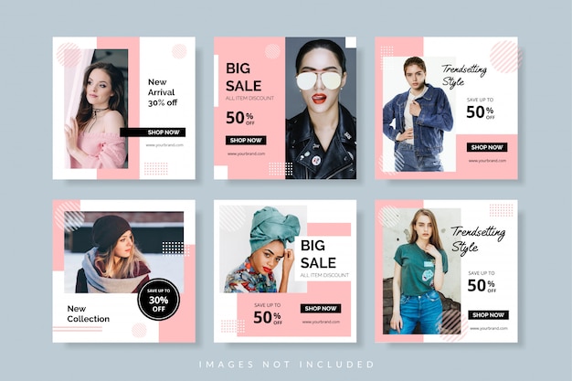 Modello di banner di promozione di vendita per post web e social media