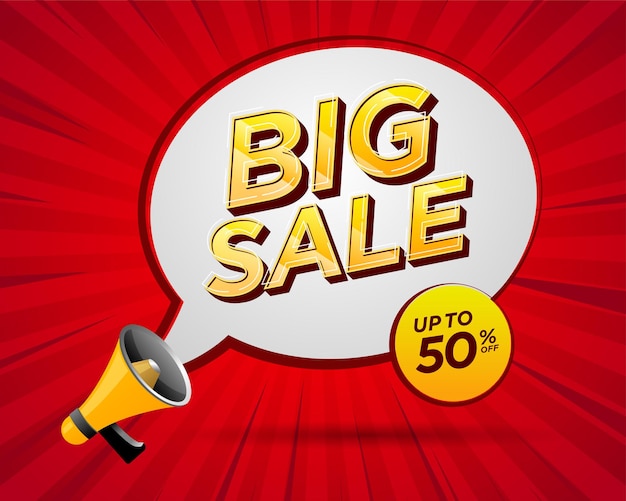 Modello di banner di promozione grande vendita etichetta