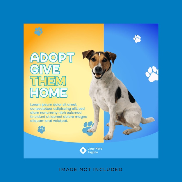 Modello di banner di storie Instagram per la promozione di negozi di animali domestici sui social media