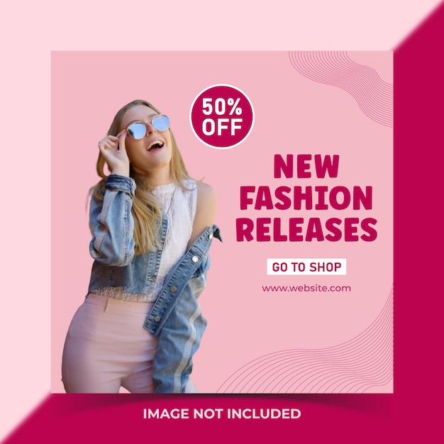 Modello di banner di vendita di moda