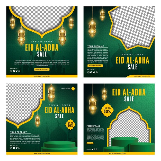 Modello di banner di vendita Eid Al Adha per post sui social media