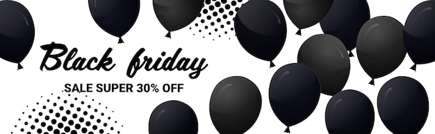 Modello di banner di vendita panoramica del Black Friday