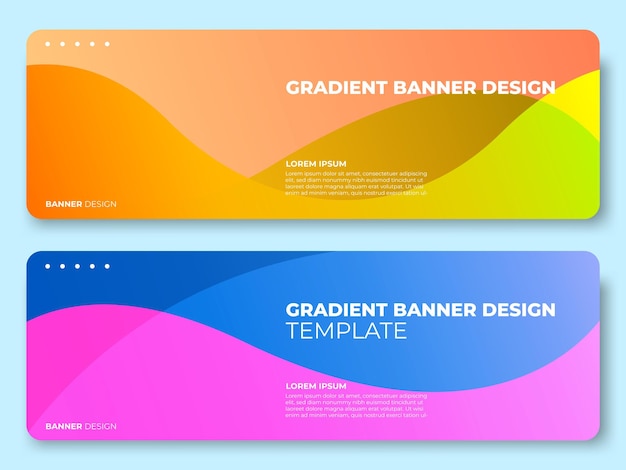 modello di banner gradiente design moderno banner design