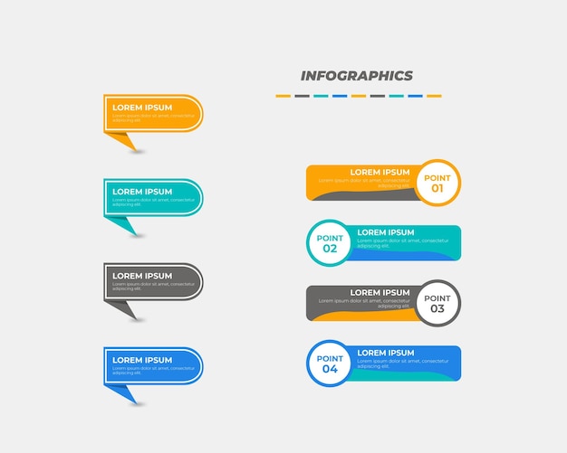 Modello di banner infografica professionale
