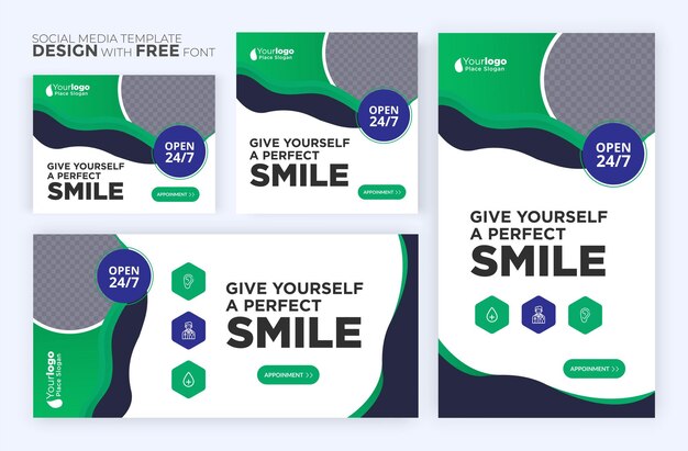 Modello di banner medico di Instagram