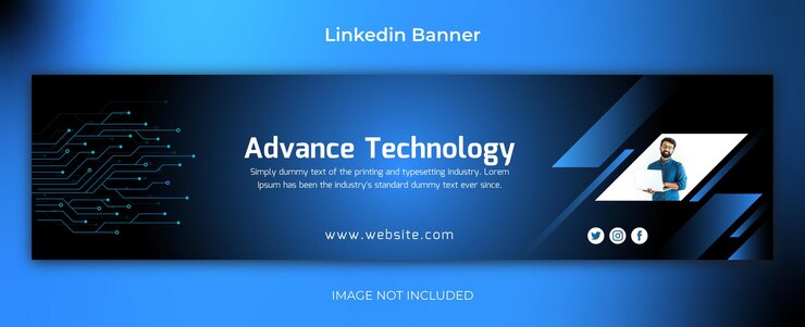 Modello di banner o di copertina collegato a tecnologia avanzata