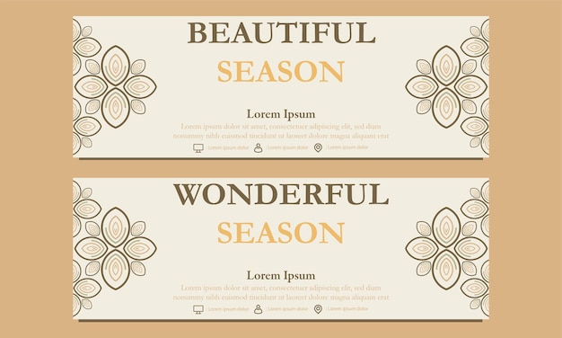 modello di banner orizzontale floreale dai colori tenui Adatto per banner web e annunci su Internet