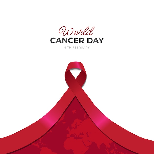 Modello di banner per la giornata mondiale del cancro