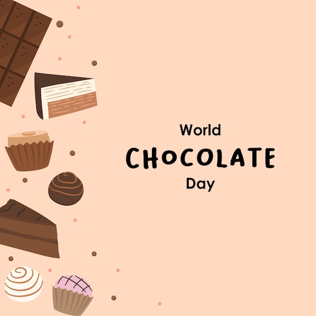 Modello di banner per la Giornata Mondiale del Cioccolato