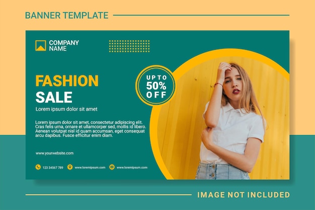 Modello di banner per le vendite di moda