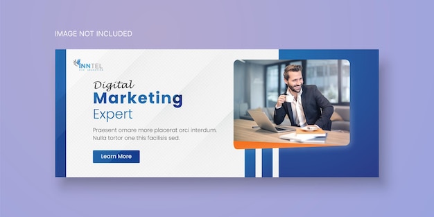Modello di banner per social media aziendali con design di copertina di Facebook Vettore Premium