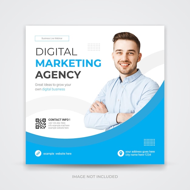 Modello di banner per social media di marketing digitale