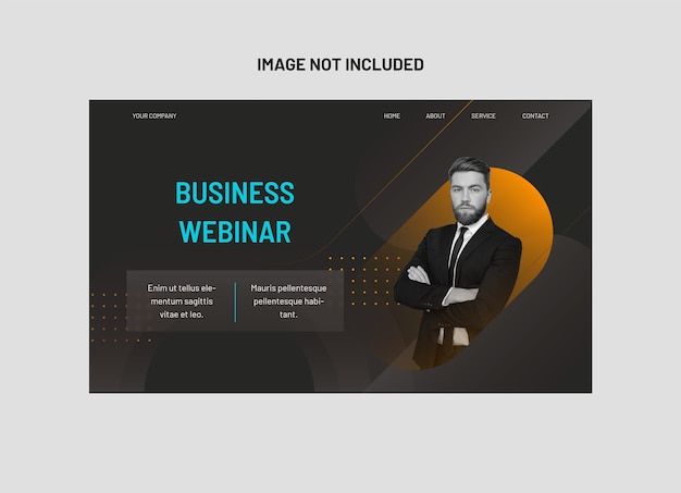 modello di banner per social media webinar