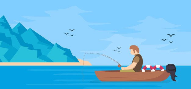 Modello di banner piatto estivo.