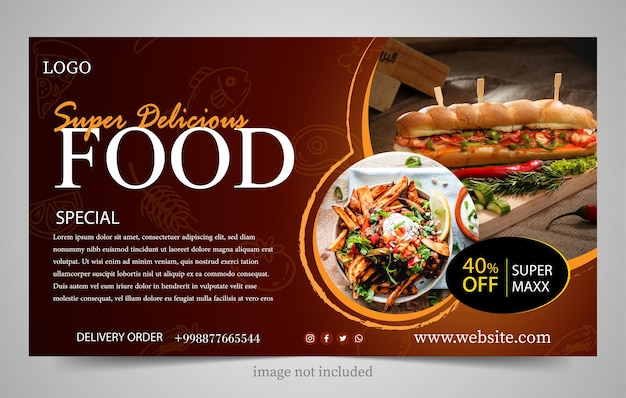 modello di banner poster di cibo per scopi di marketing
