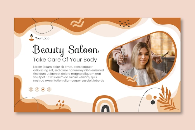 Modello di banner salone di bellezza