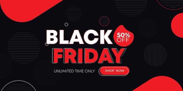 Modello di banner super vendita venerdì nero