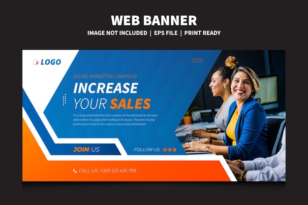 Modello di banner web aziendale
