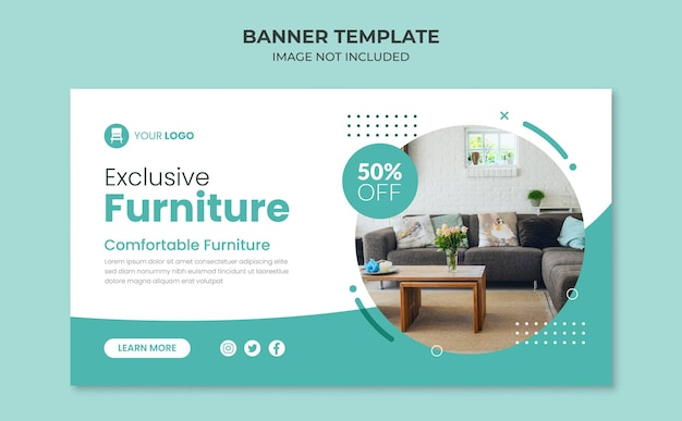 Modello di banner web di mobili esclusivi