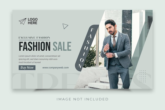 Modello di banner Web di moda classica per negozio online