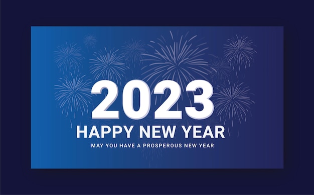 Modello di banner web orizzontale per la celebrazione del nuovo anno