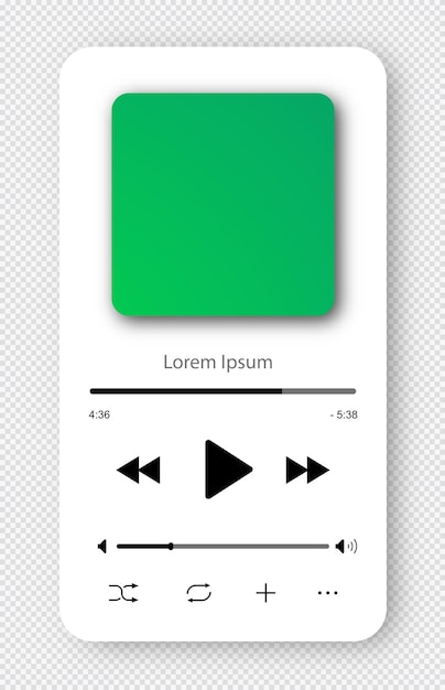 Modello di barra del lettore audio podcast