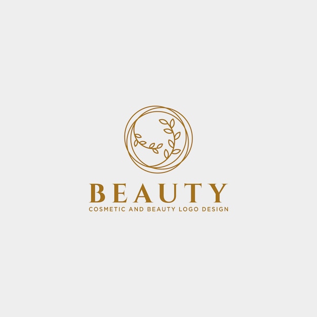 Modello di bellezza estetica linea arte logo