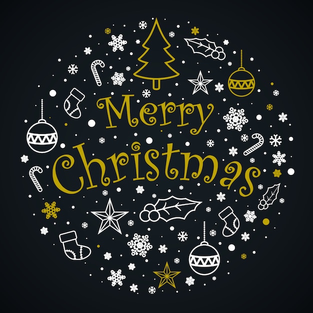 Modello di biglietto di auguri di buon Natale