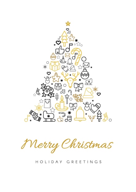 Modello di biglietto di auguri di buon Natale