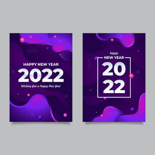 Modello di biglietto di auguri di capodanno sfumato