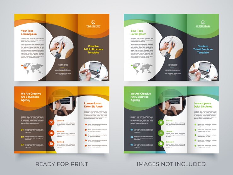 Modello di brochure a tre ante creativo