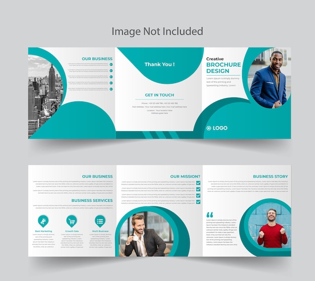 Modello di brochure a tre ante di Corporate Squre