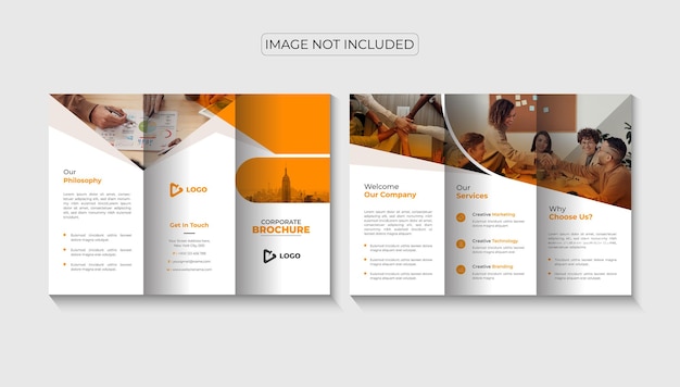 Modello di brochure a tre ante per affari creativi moderni